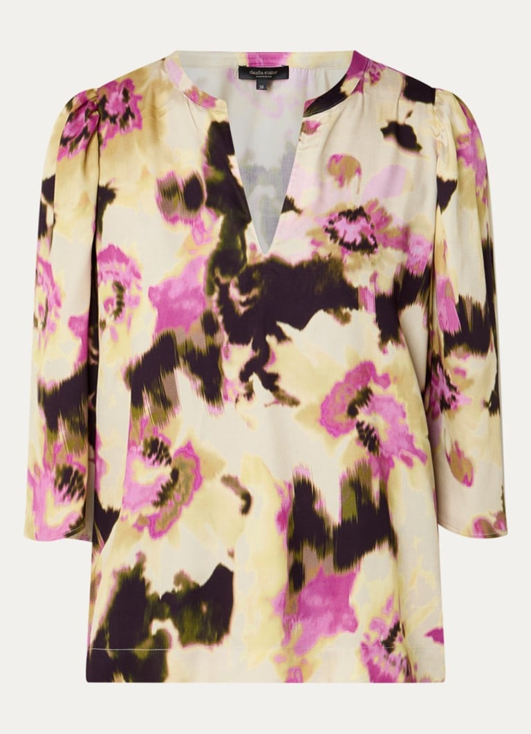 Claudia Sträter Dames Tuniek met print in de kleur Roze