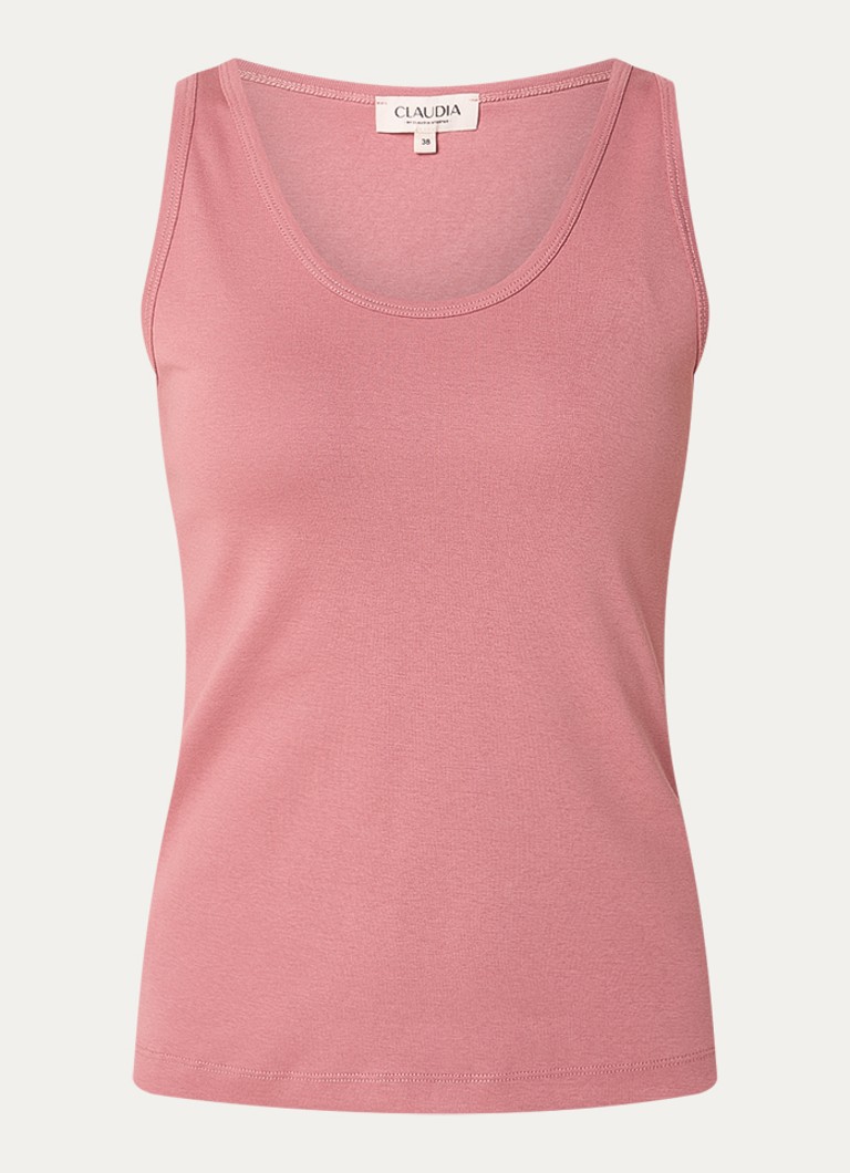 Claudia Sträter Dames Tanktop met ronde hals in de kleur Oudroze