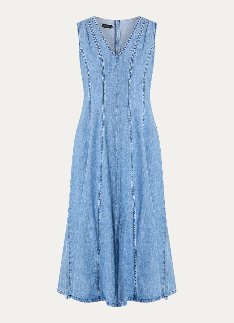 Claudia Sträter Dames Maxi A-lijn jurk van denim in de kleur Indigo