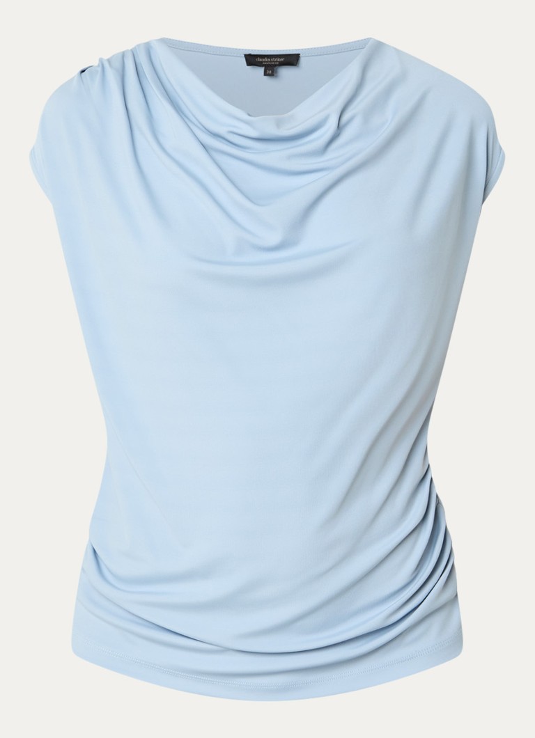 Claudia Sträter Dames T-shirt met ronde hals in de kleur Blauwgrijs
