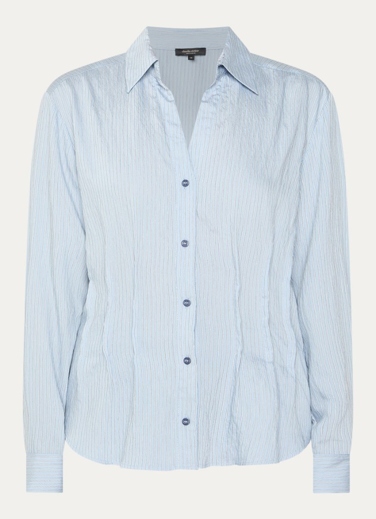 Claudia Sträter Dames Blouse met streepprint in de kleur Blauwgrijs