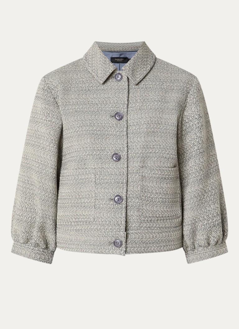 Claudia Sträter Dames Blazer met opgestikte zakken in de kleur Lichtgrijs