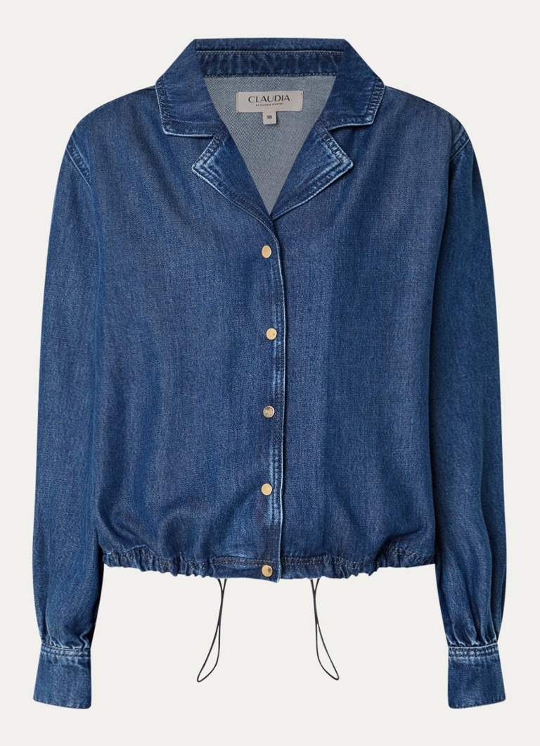 Claudia Sträter Dames Blouse van denim in de kleur Indigo