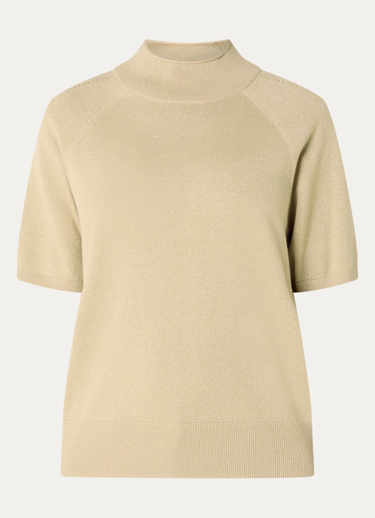Claudia Sträter Dames Top met metallic finish in de kleur Goud