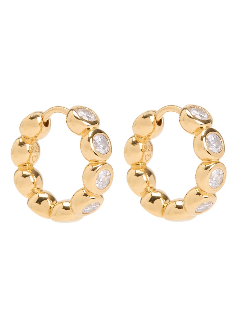 Missoma Dames Tennis Small oorringen met zirkonia in de kleur Goud, maat: NS