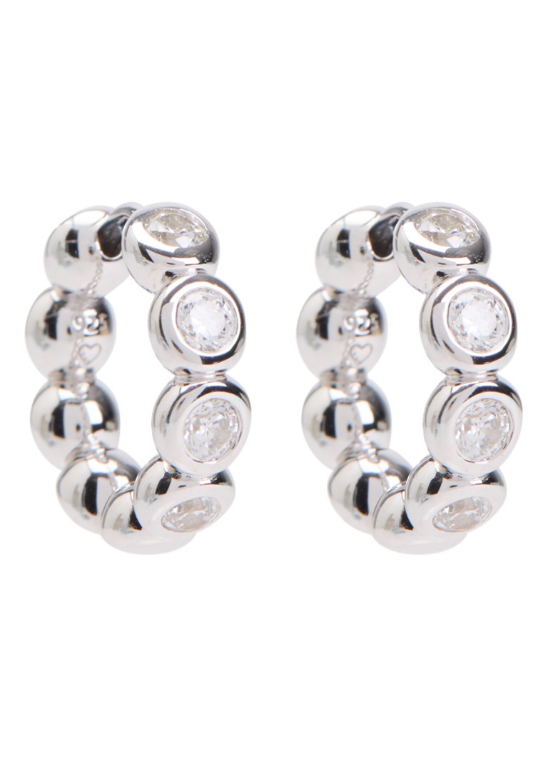 Missoma Dames Tennis Small oorringen met zirkonia in de kleur Zilver, maat: NS
