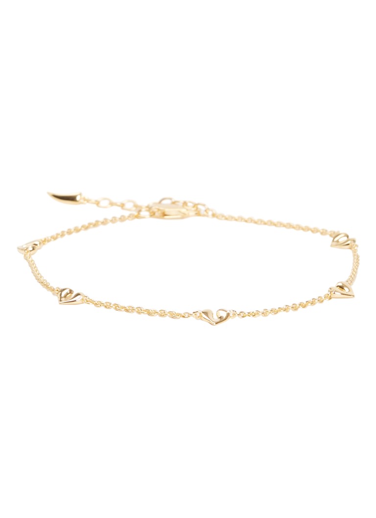 Missoma Dames Molten Heart Mini armband verguld in de kleur Goud, maat: M