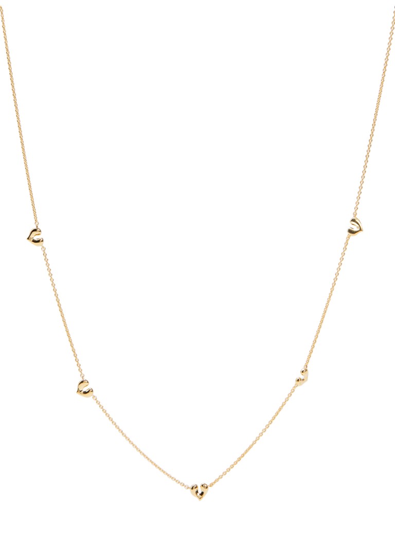 Missoma Dames Molten Heart Mini ketting met verguld in de kleur Goud, maat: NS