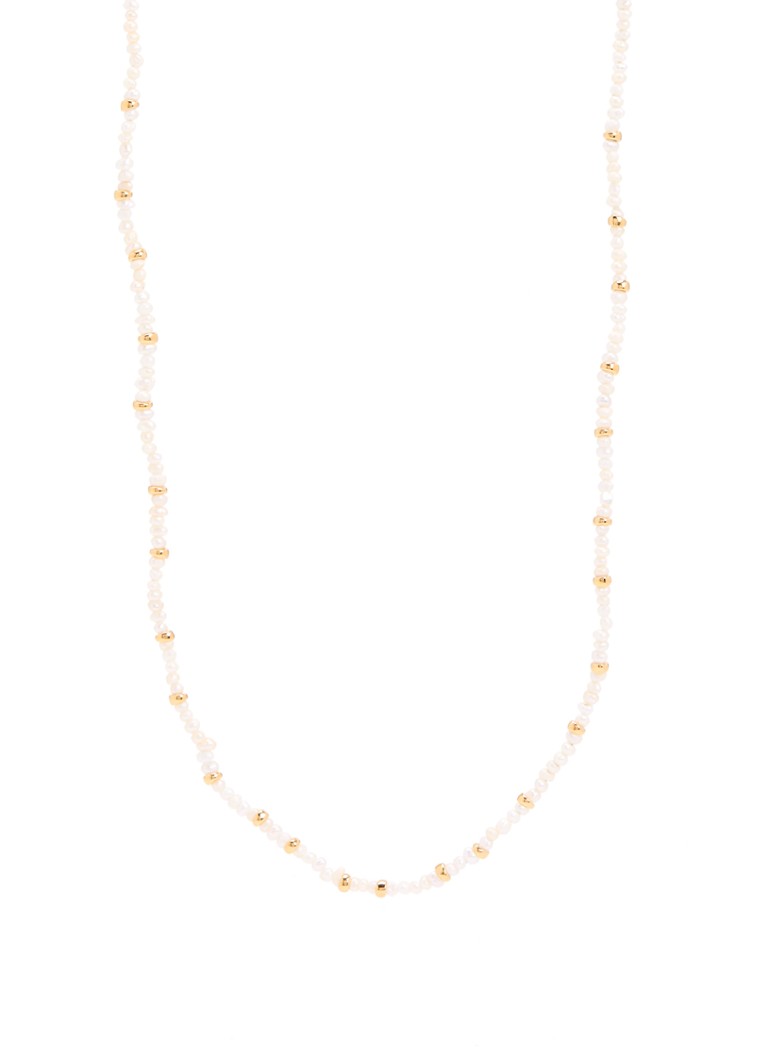 Missoma Dames Micro Pearl ketting verguld