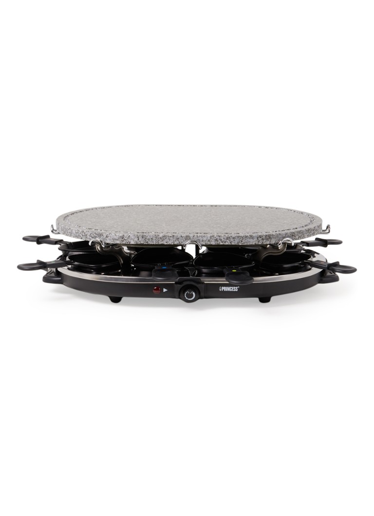 Princess Raclette 8 Oval Stone Grill Party gourmetstel 162720 Zwart - Deal