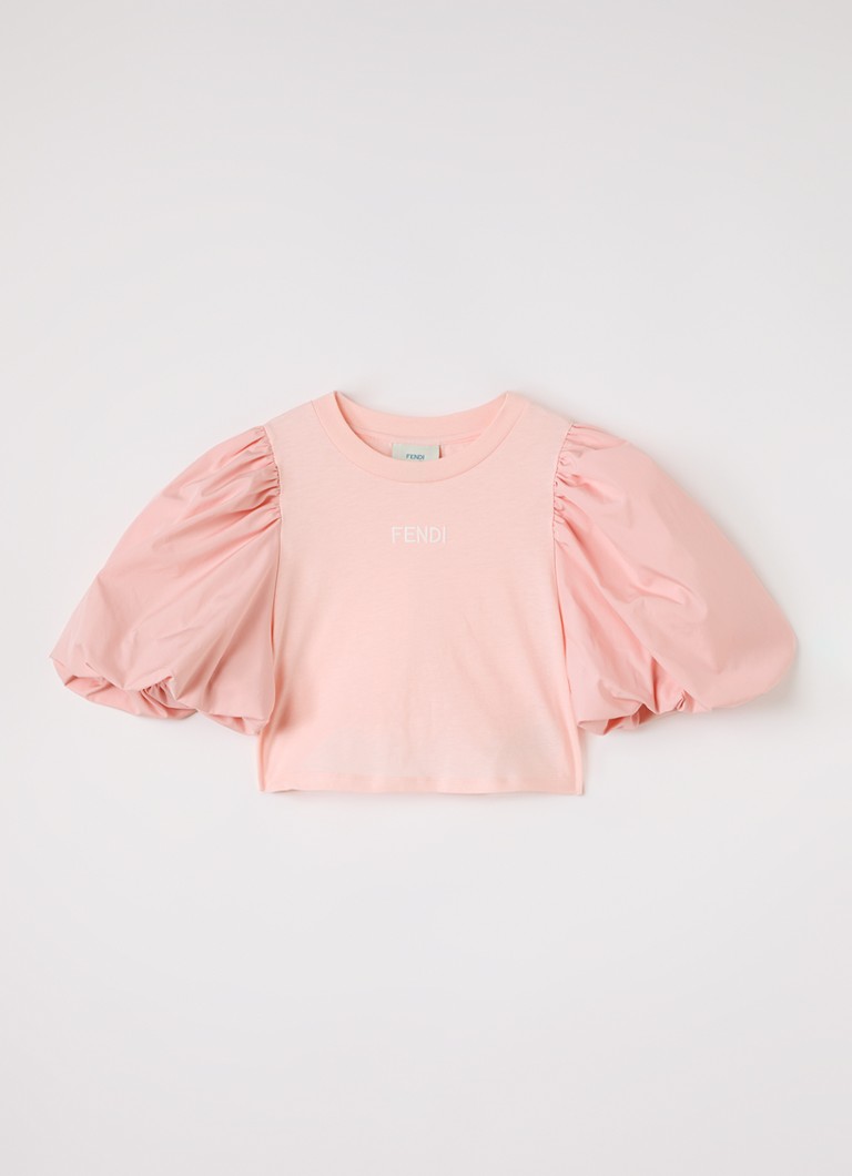 Fendi Meisjes Top met logoborduring in de kleur Roze, maat: 8A=128