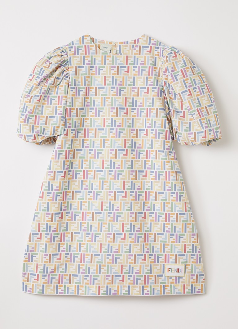 Fendi Meisjes Jurk met logo in de kleur Multicolor, maat: 8J=128