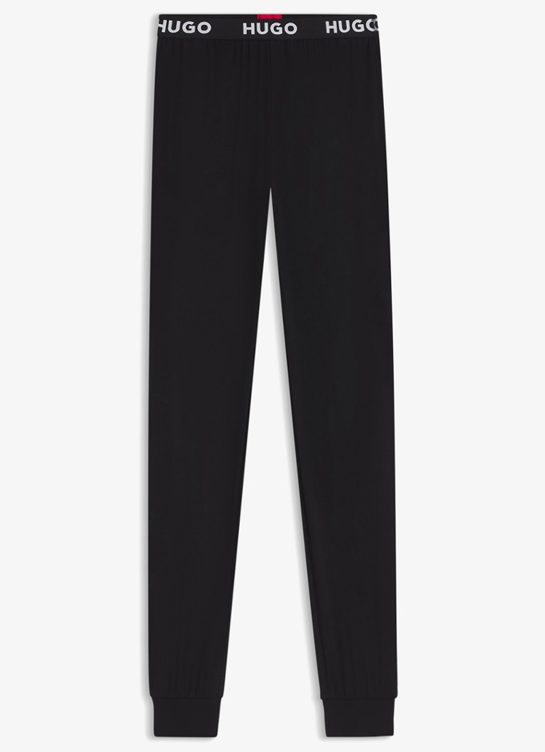 HUGO Dames Unite pyjamabroek met logoband in de kleur Zwart