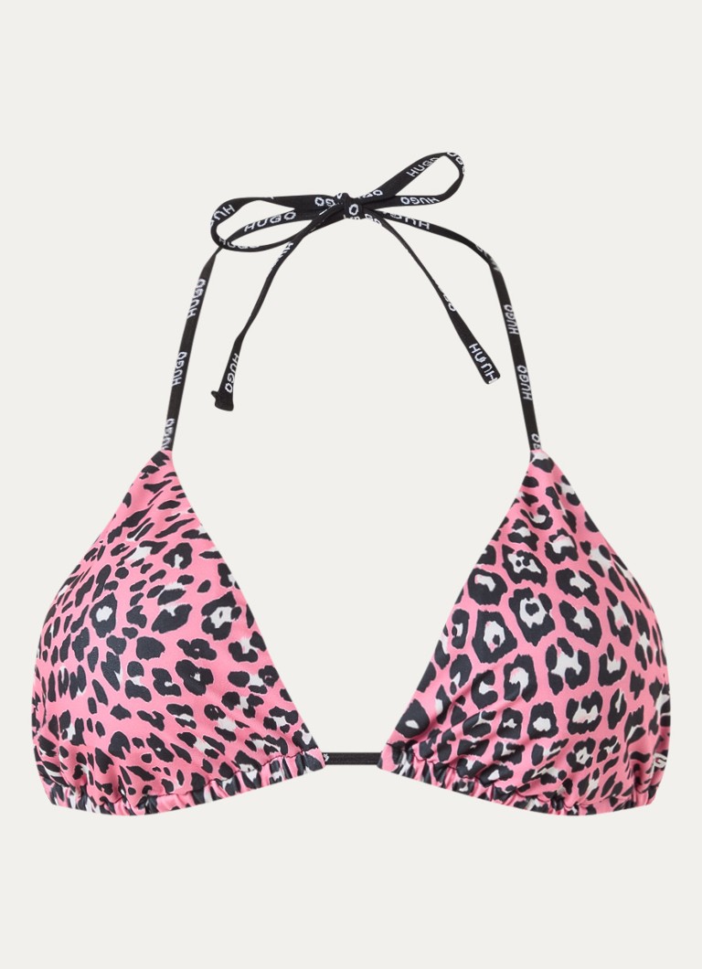 HUGO Dames Triangel bikinitop met uitneembare vulling in de kleur Roze