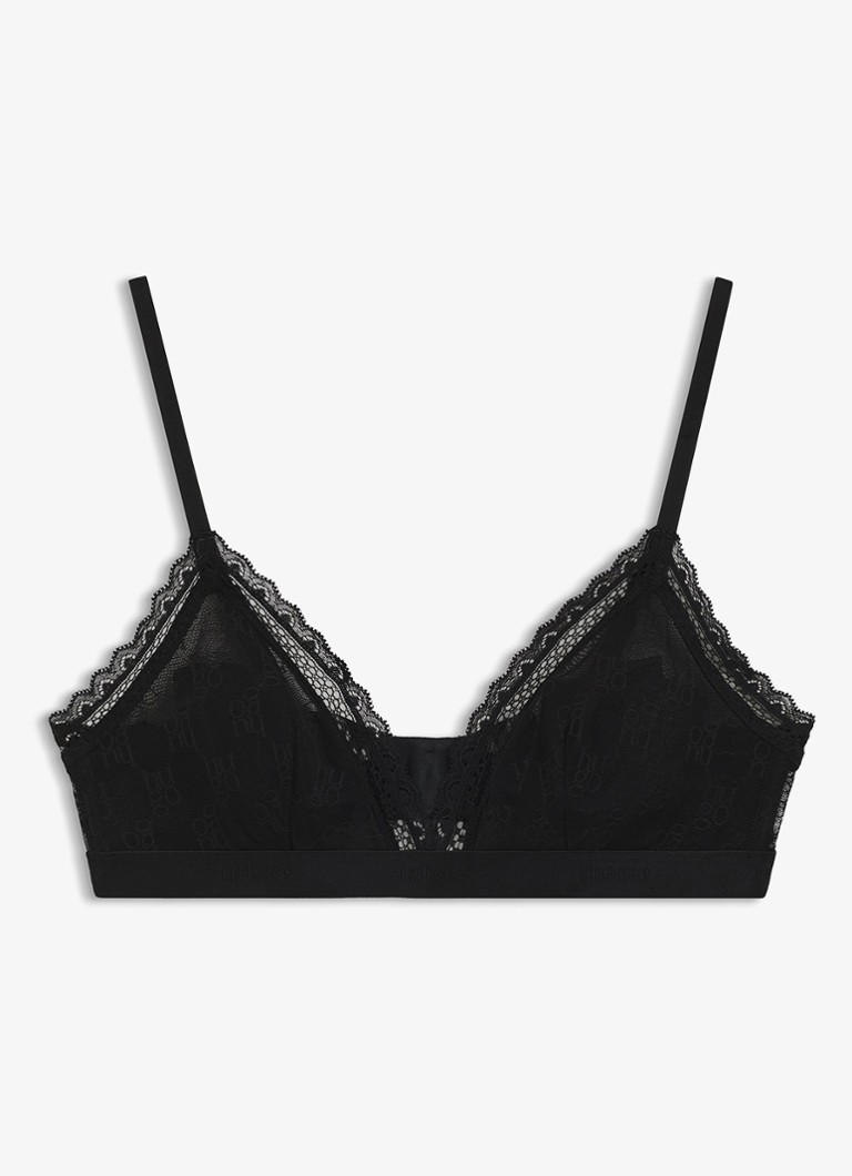 HUGO Dames Bralette van kant in de kleur Zwart
