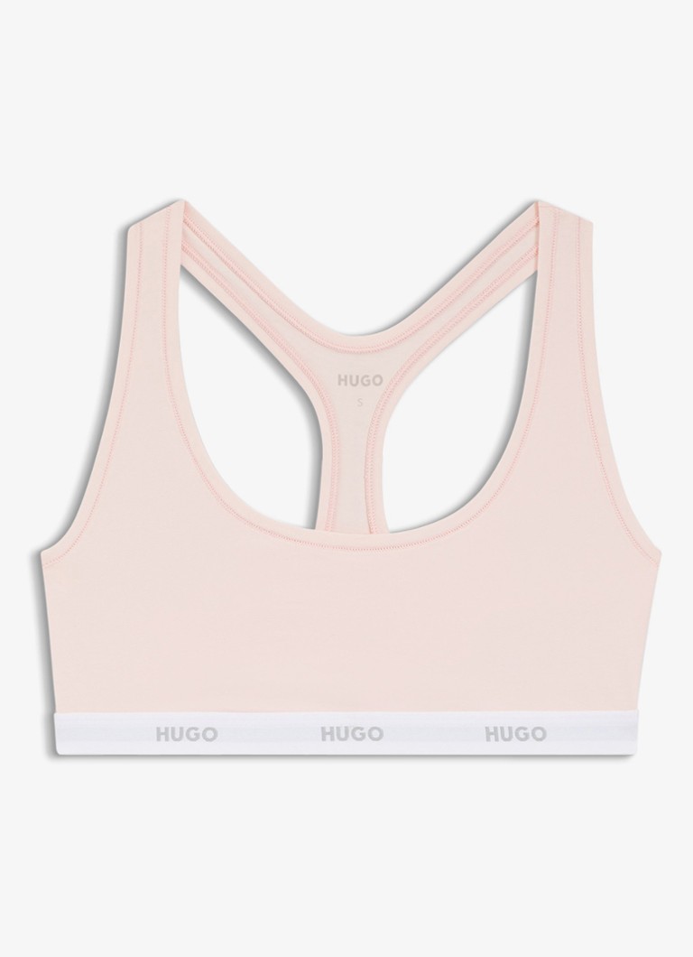 HUGO Dames Bralette met logoband in de kleur Lichtroze