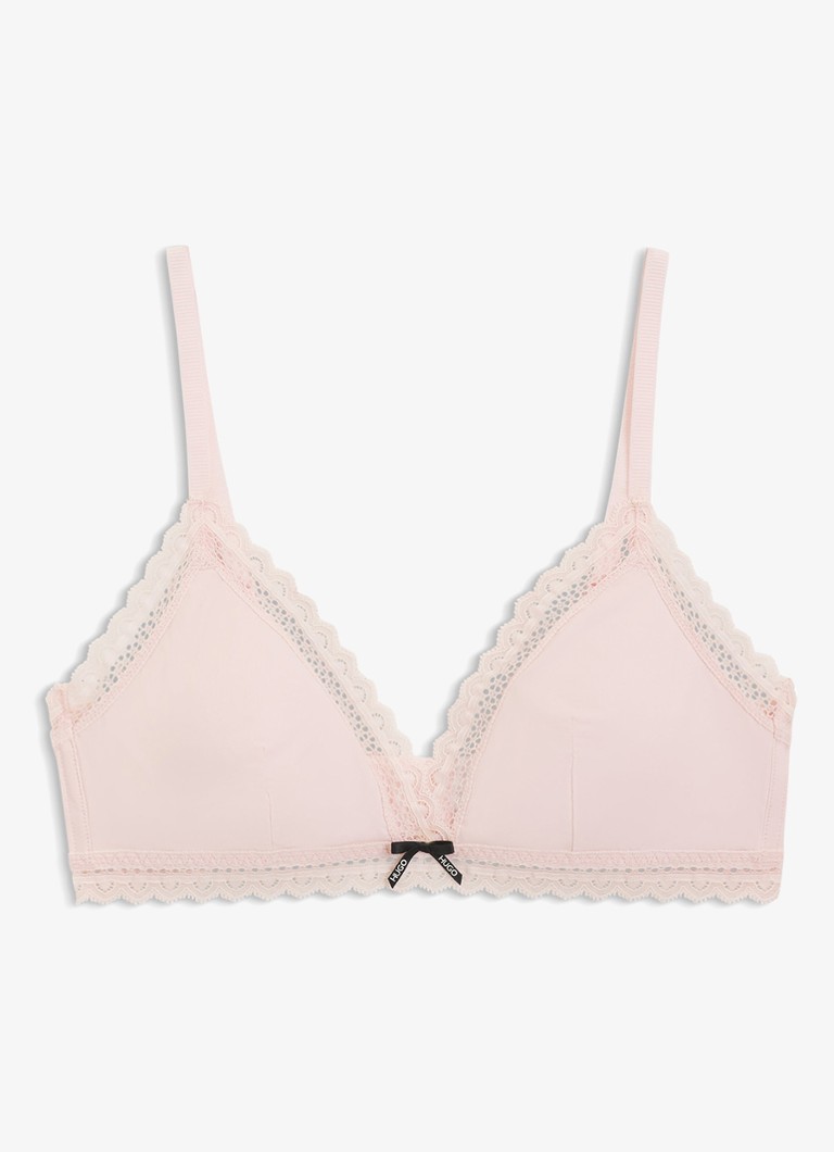 HUGO Dames Bralette met kant in de kleur Lichtroze