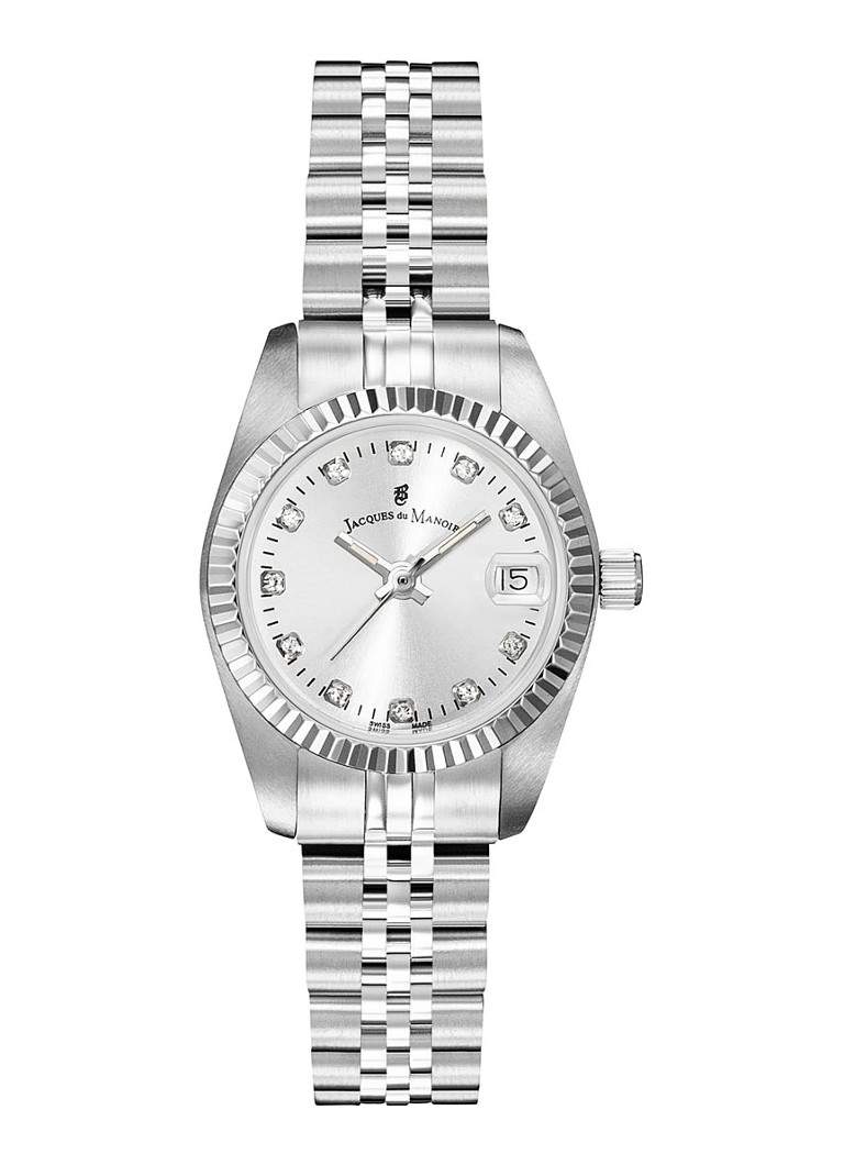 Jacques du Manoir Dames Inspiration horloge NR0.02 in de kleur Zilver, maat: 26 MM