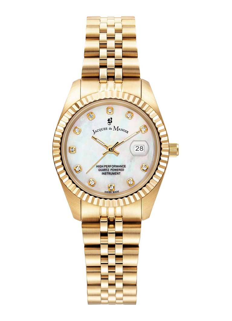 Jacques du Manoir Dames Inspiration horloge JWL01203 in de kleur Goud, maat: 31 MM