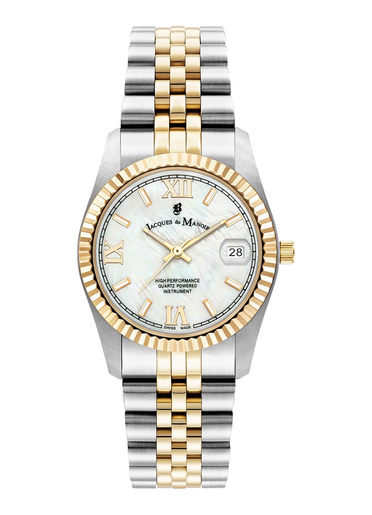 Jacques du Manoir Dames Inspiration Roman horloge JWL01303 in de kleur Zilver, maat: 34 MM