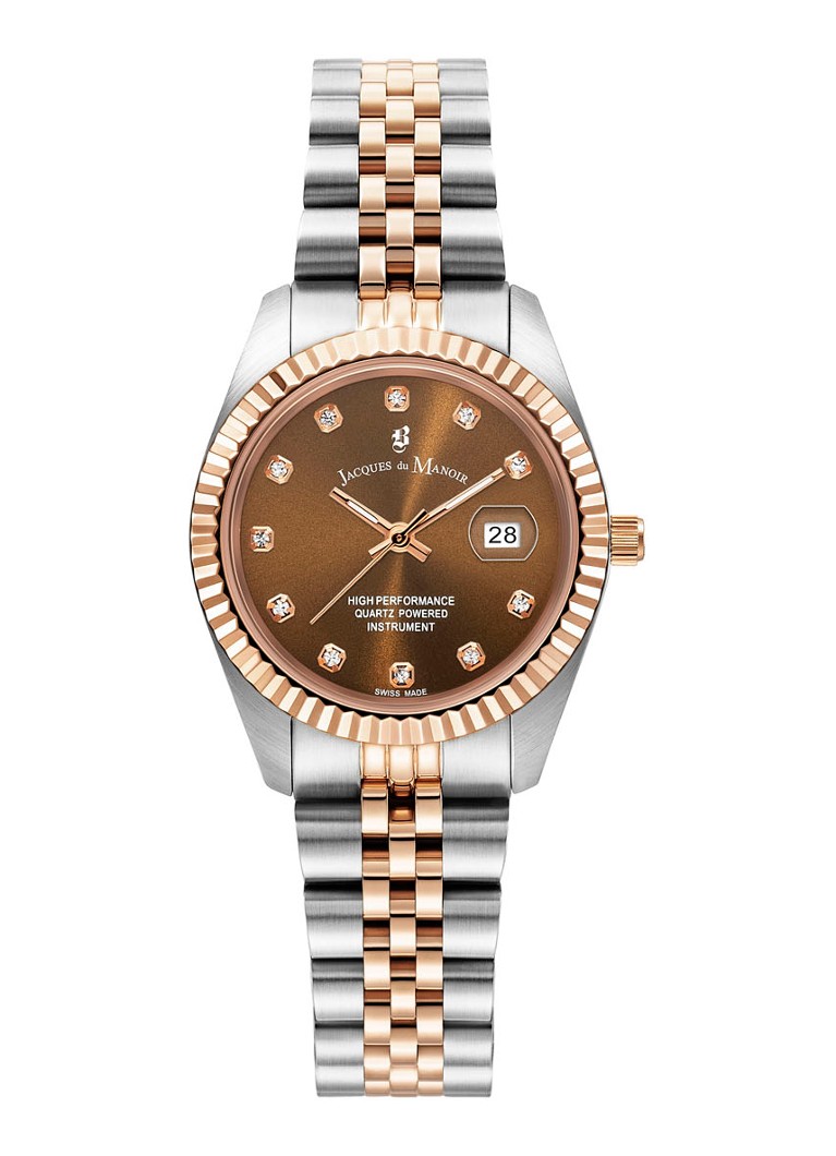 Jacques du Manoir Dames Inspiration horloge JWL01202 in de kleur Zilver, maat: 31 MM
