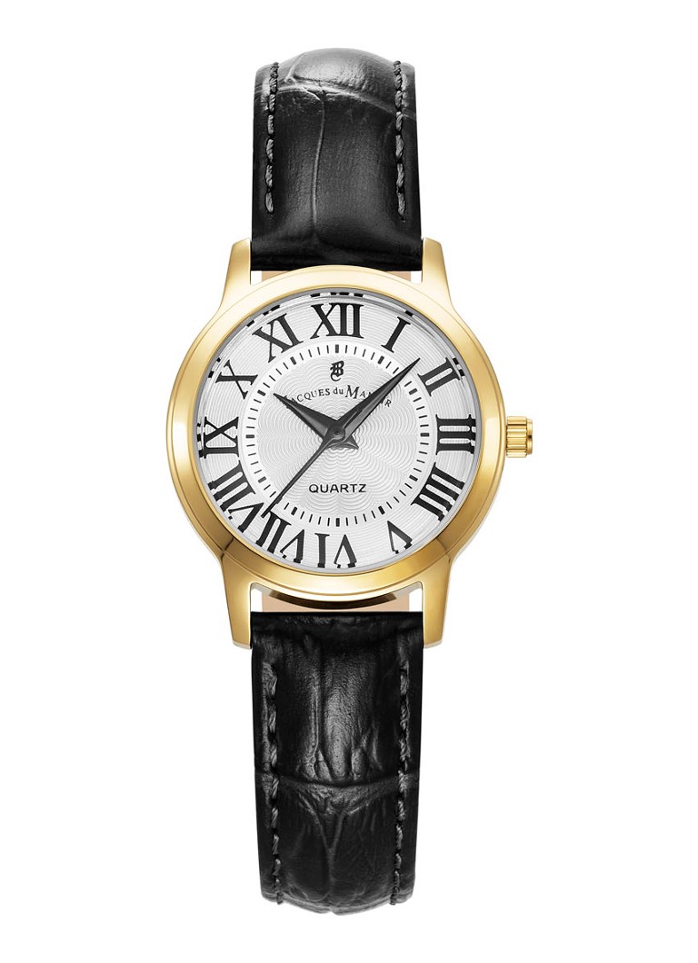 Jacques du Manoir Dames Genesis Ladies horloge JWL04905 in de kleur Zwart, maat: ns