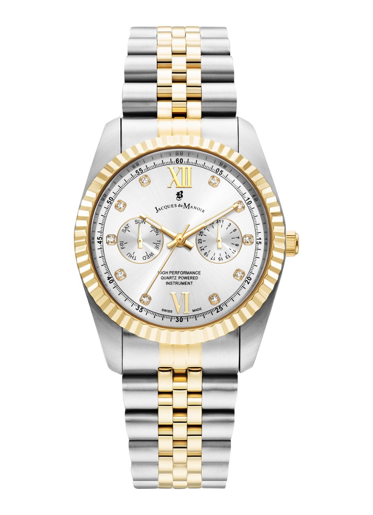 Jacques du Manoir Dames Inspiration Multifunction horloge JWN06102 in de kleur Zilver, maat: 36.50 mm