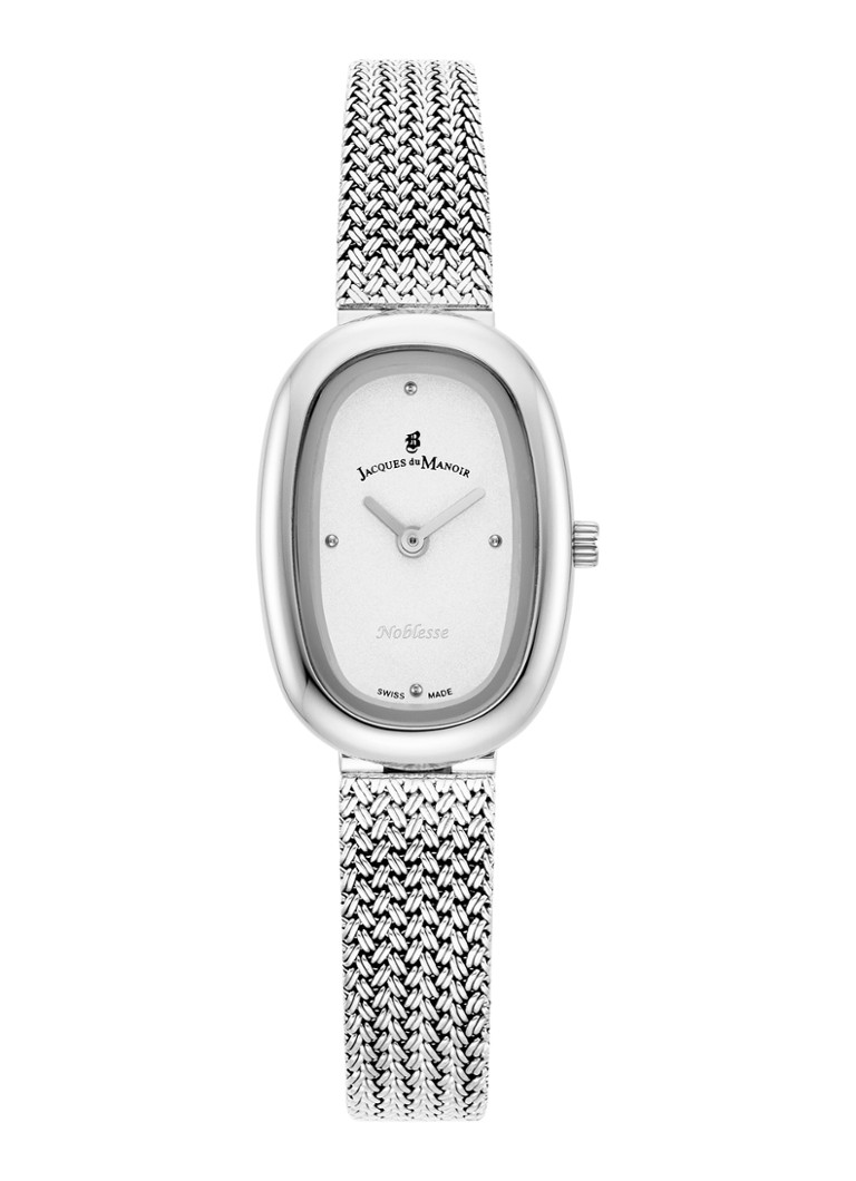 Jacques du Manoir Dames Noblesse horloge JWL05201 in de kleur Zilver, maat: 20x28.5mm