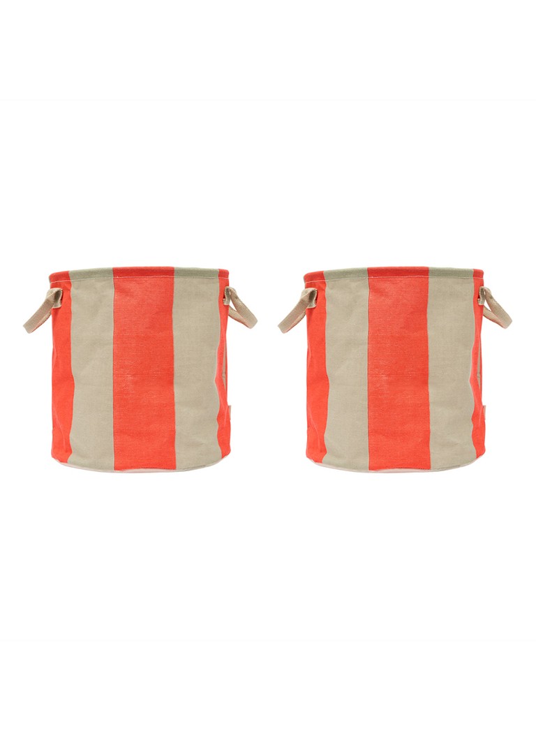 OYOY Living Design Kara opbergmand set van 2 Koraalrood - Deal