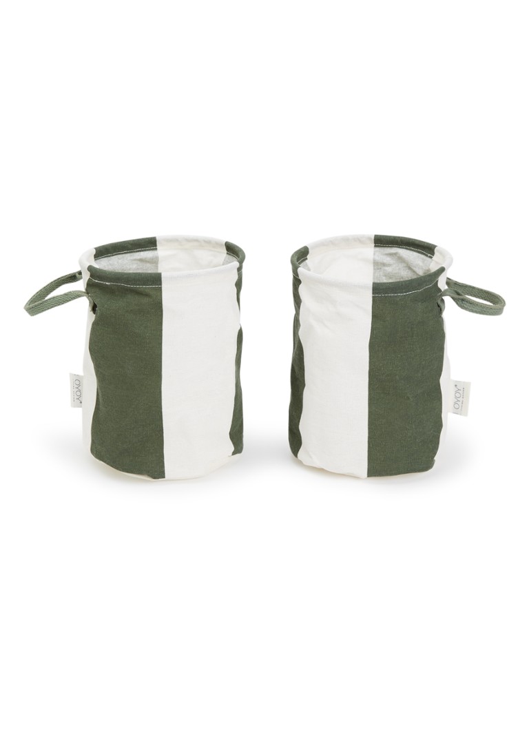 OYOY Living Design Kara Small opbergmand 22 cm set van 2 Bronsgroen - Deal