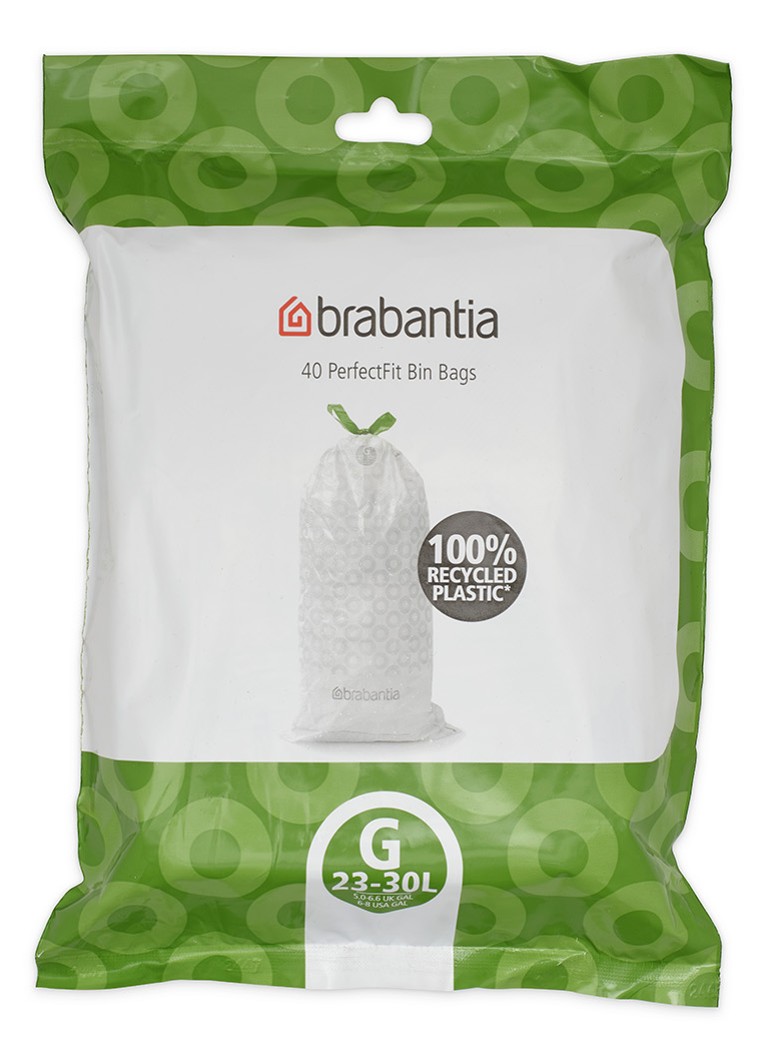 Brabantia Perfect Fit vuilniszak code G 23-30 L 40 stuks Wit - Deal
