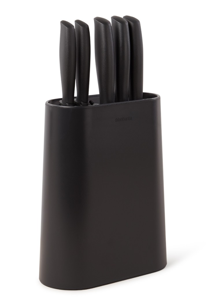 Brabantia TASTY+ messenblok met messenset 5-delig Donkergrijs - Deal