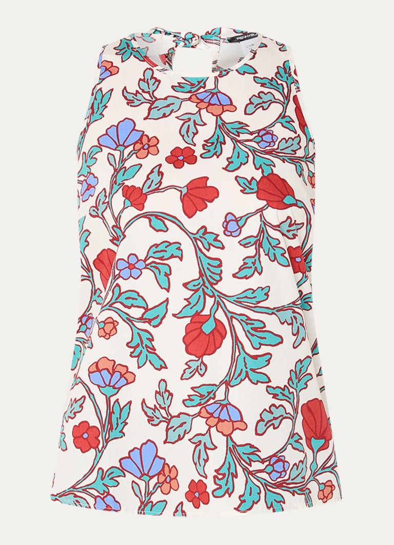 Pennyblack Dames Top met bloemenprint in de kleur Steenrood