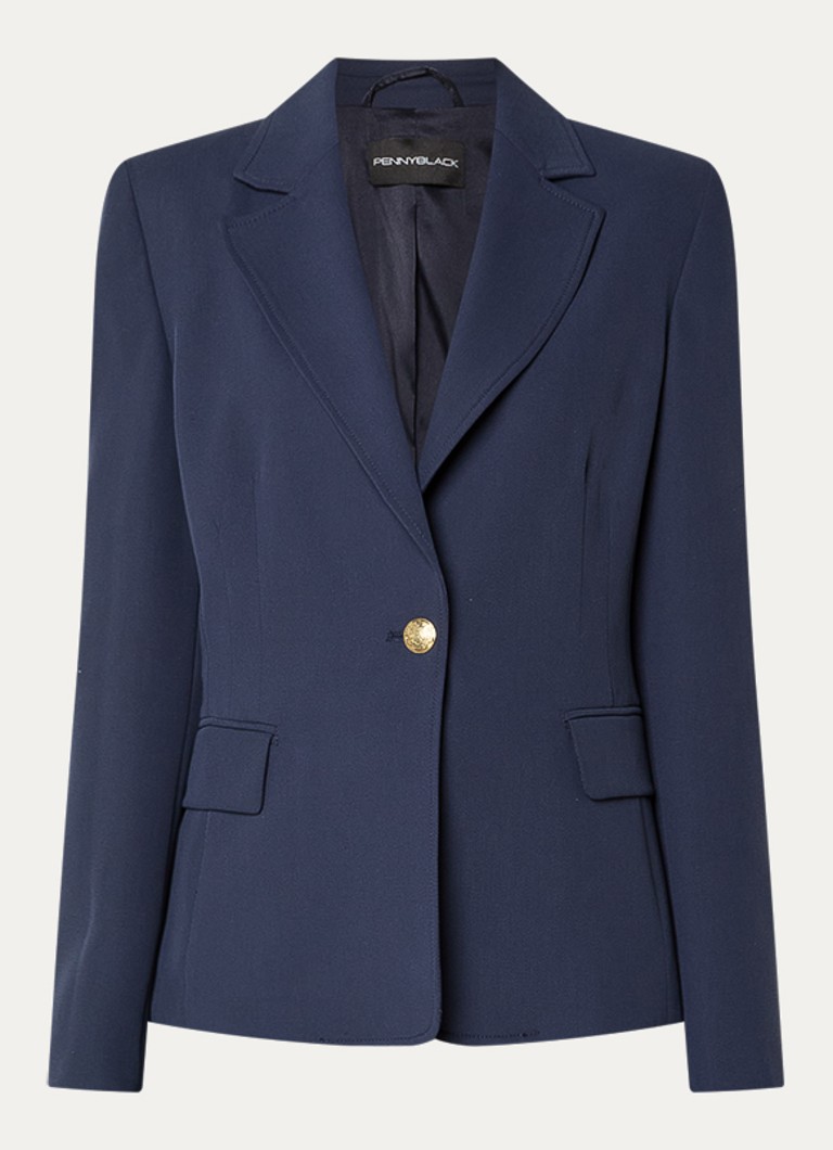 Pennyblack Dames Labile blazer met klepzakken in de kleur Donkerblauw