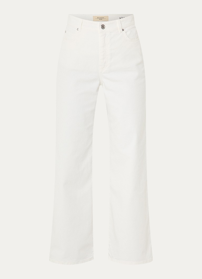 MaxMara Dames Medina high waist straight leg jeans met gekleurde wassing in de kleur Gebroken wit