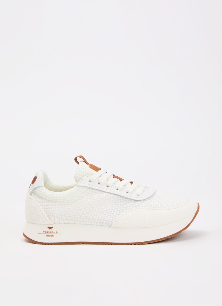 MaxMara Dames Sneaker met details van suède in de kleur Wit