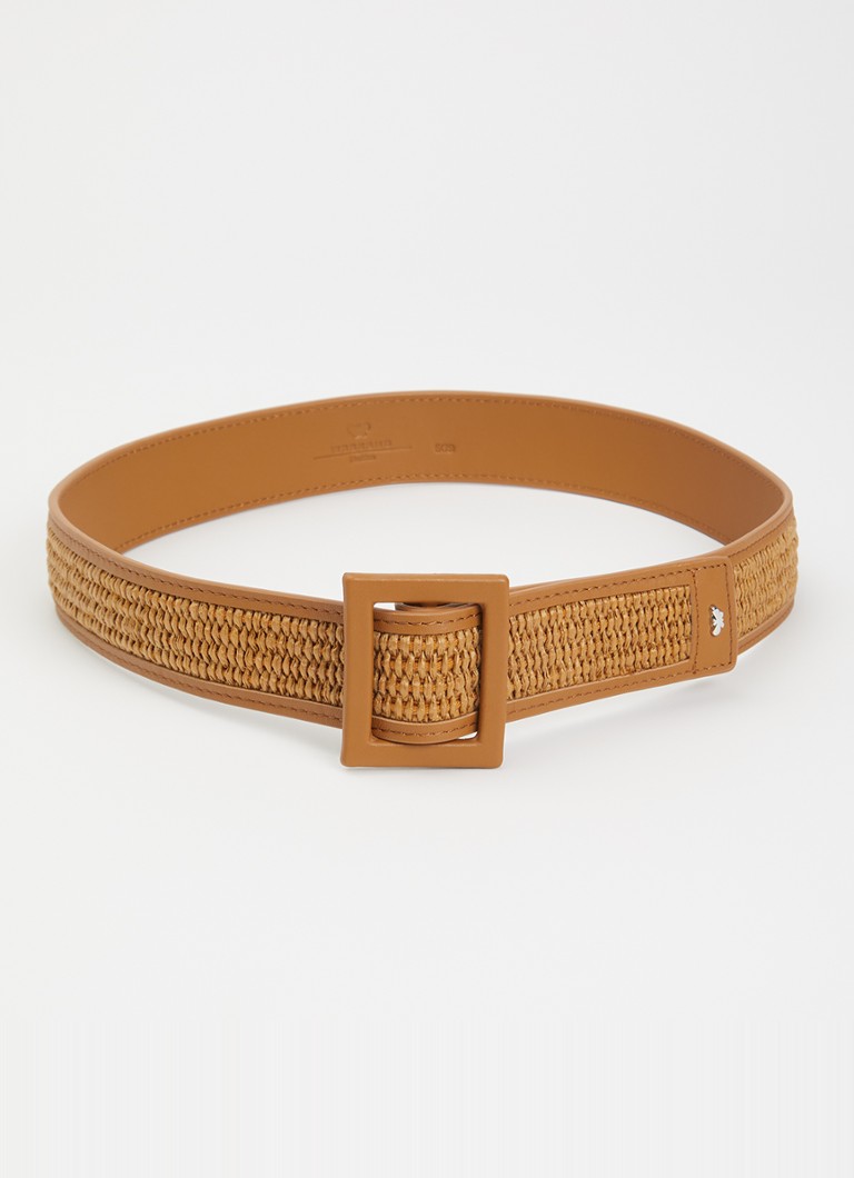 MaxMara Dames Abocca riem met structuur in de kleur Camel
