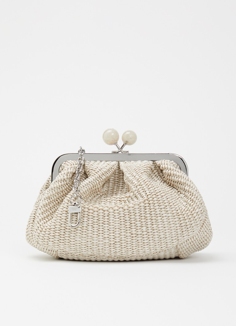 MaxMara Dames Pasticcino Small clutch met gevlochten detail en afneembare schouderriem in de kleur Creme
