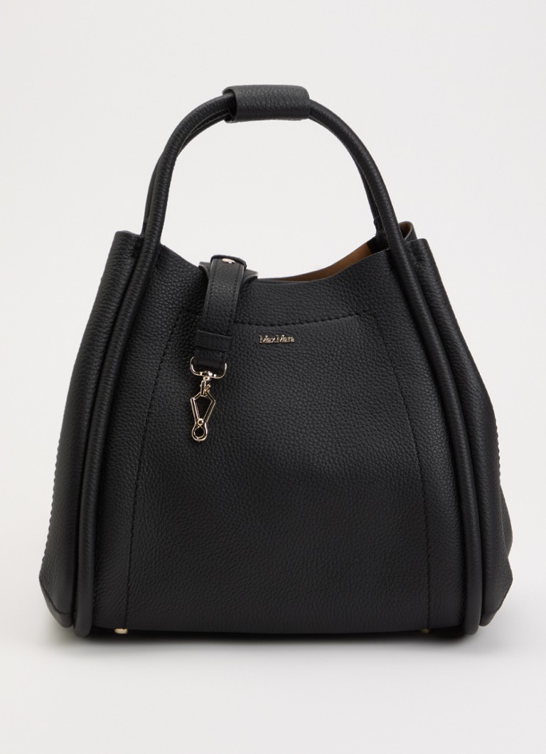 MaxMara Dames Marins handtas van suède met details van kalfsleer in de kleur Zwart