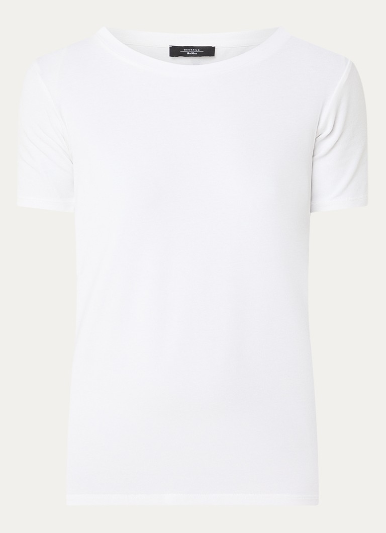 MaxMara Dames Multib T-shirt met ronde hals in de kleur Wit