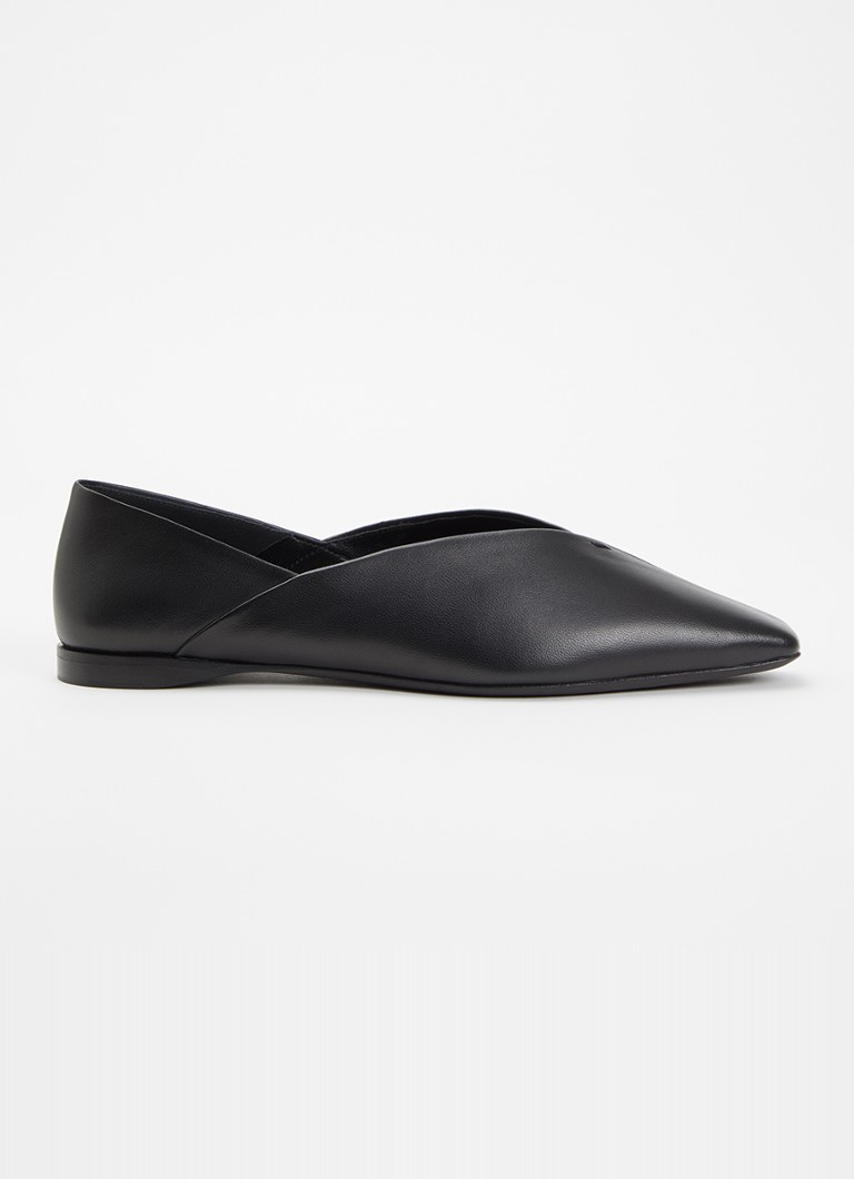 MaxMara Dames Ballerina van lamsleer in de kleur Zwart