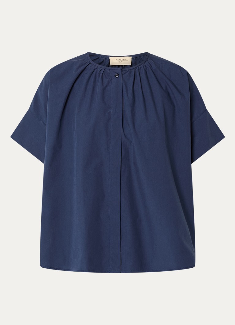 MaxMara Dames Educata tuniek met ronde hals in de kleur Donkerblauw