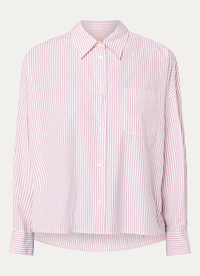 MaxMara Dames Aureo blouse met streepprint in de kleur Roze