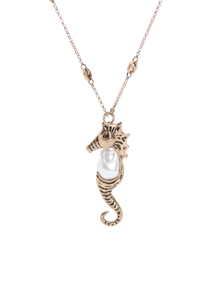 MaxMara Dames Ketting met imitatieparel in de kleur Goud