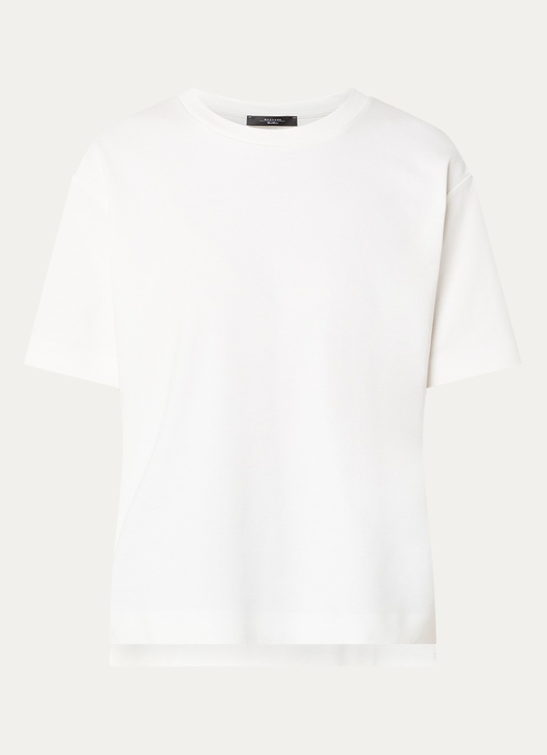 MaxMara Dames Multid T-shirt met ronde hals in de kleur Wit