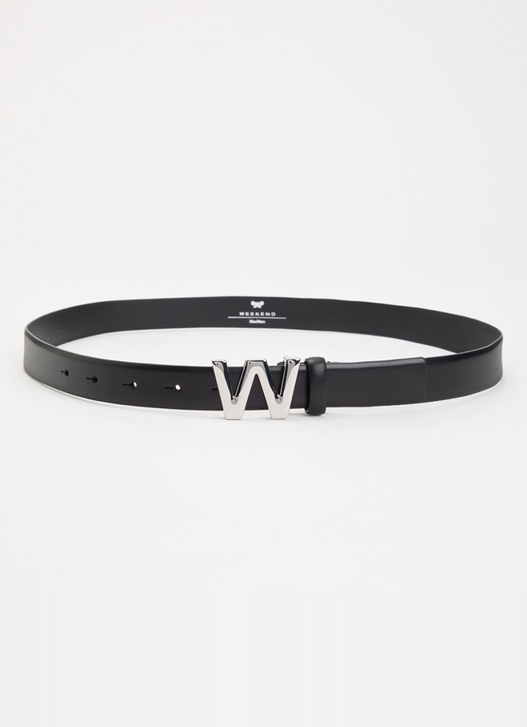 MaxMara Dames Riem van leer in de kleur Zwart