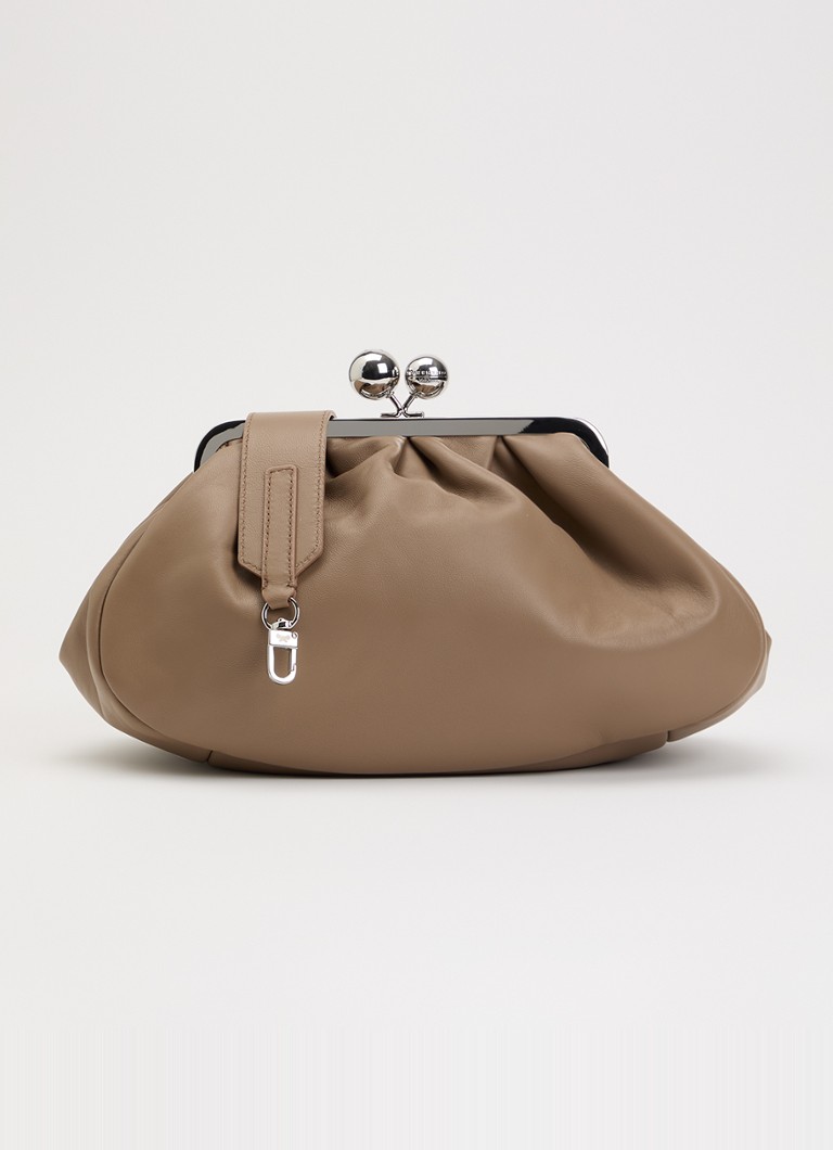 MaxMara Dames Pasticcino clutch van leer met afneembare schouderriem in de kleur Zand