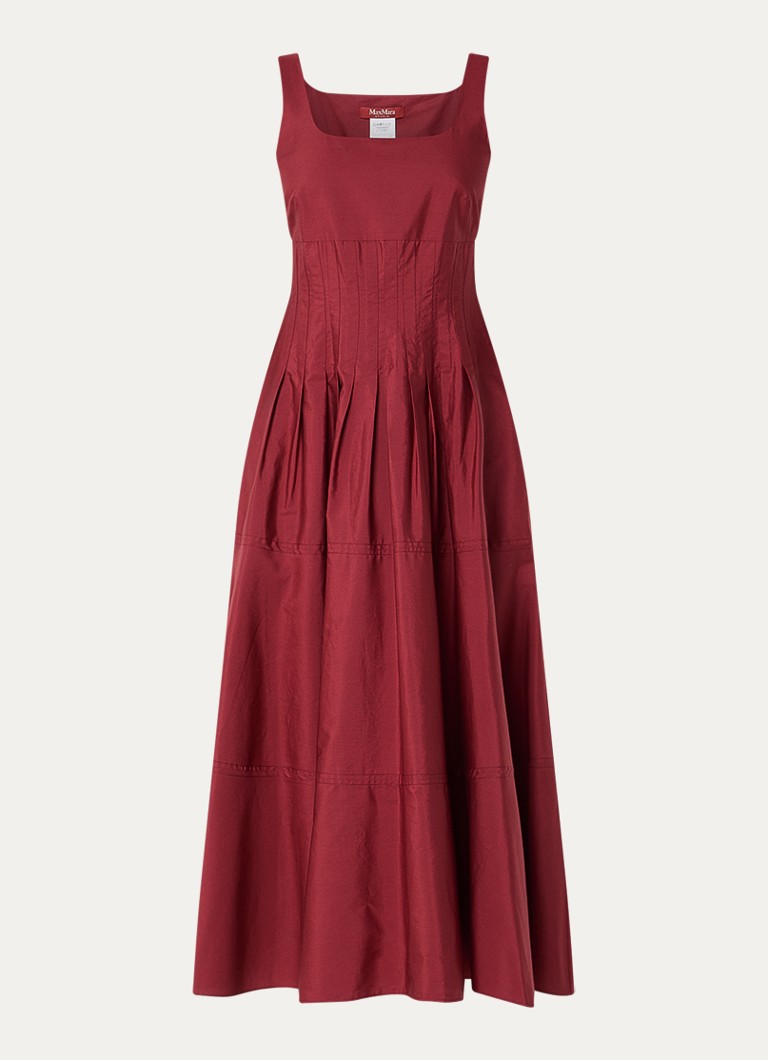 MaxMara Dames Feltre midi jurk met steekzakken in de kleur Rood
