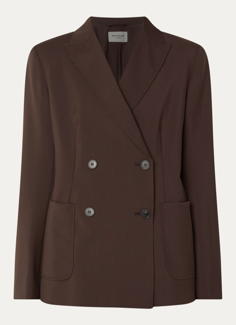 WEEKEND Max Mara Dames Dornati double-breasted blazermet steekzakken in de kleur Donkerbruin