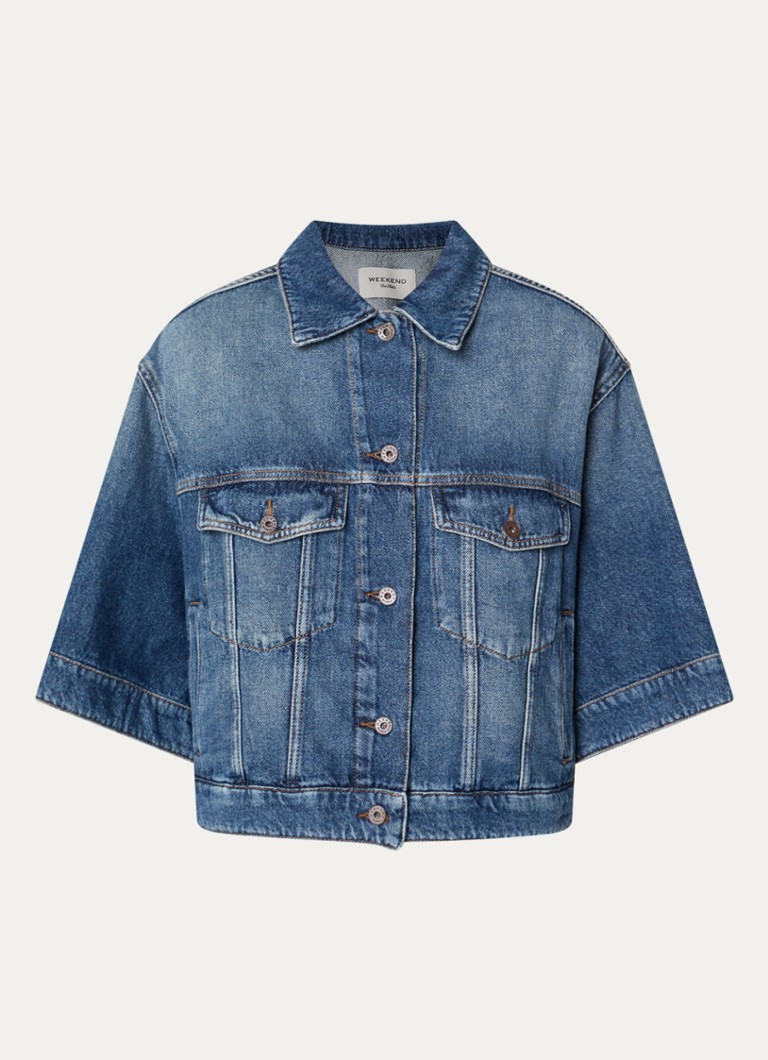 Max Mara Dames Spijkerjas met borstzakken in de kleur Indigo